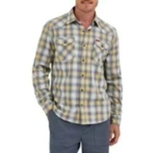 Wrangler Men's Slim Fit Long Sleeve Shirt Sunglass Cleaner Sky Blue Size XL NWT